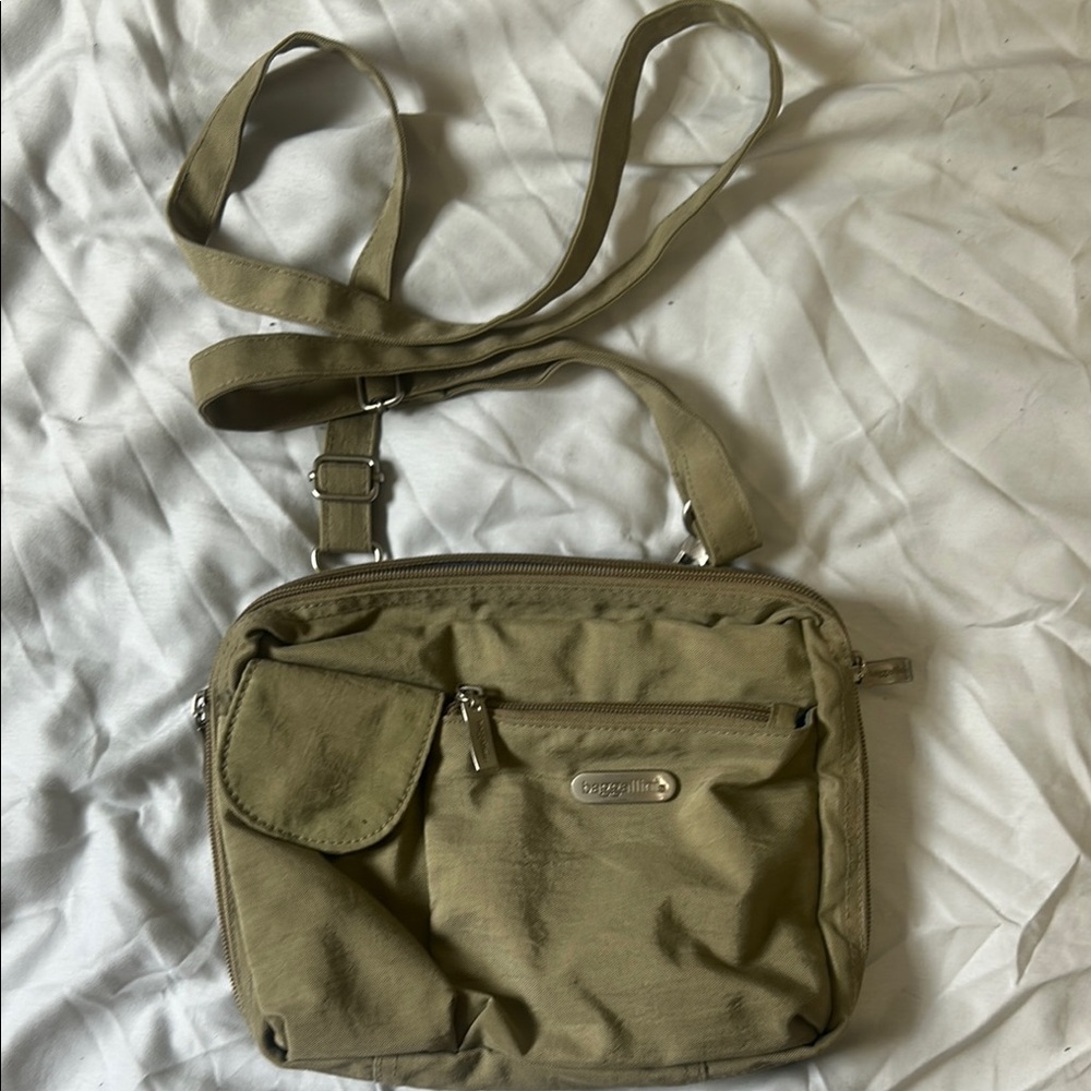 Baggallini Khaki Messenger Bag